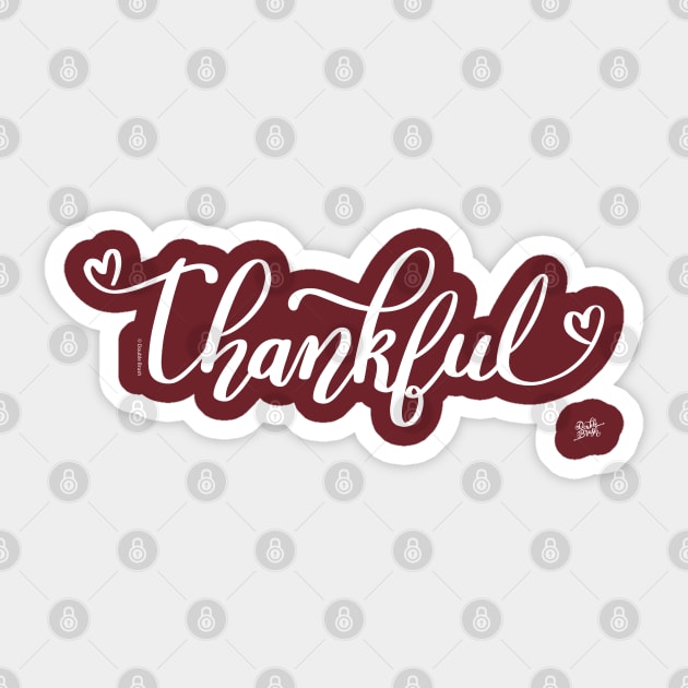 Thanksgiving Thankful Word Grateful Hearts Design Sticker by DoubleBrush